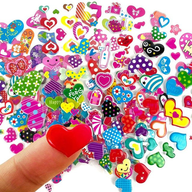 YMY 3D Liebesblasen Aufkleber Cartoon DIY Scrapbook Dekoration in Multicolour - Bild 1