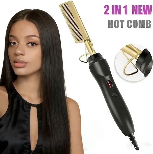 DUTRIEUX Elektrischer Heizkamm Haarglätter und Lockenstab, Unisex - Bild 1