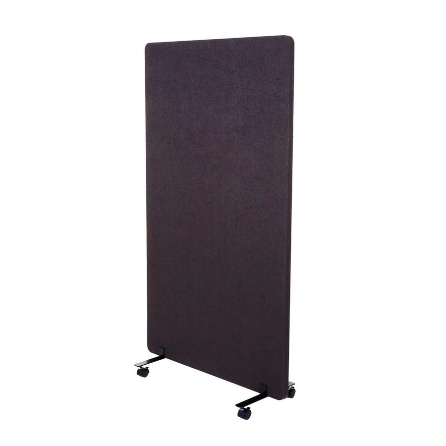 Proregal Akustik-Trennwand Doppelwandig Rollbar als Büro-Sichtschutz und Pinnwand, Farbe: Braun-Grau, H x B x T: 147 x 80 x 39 cm - Bild 2