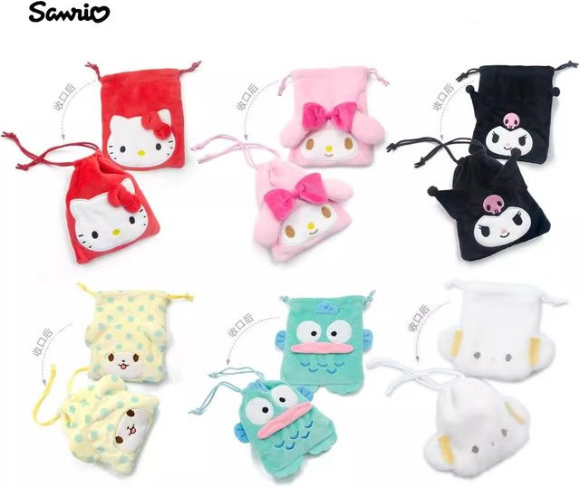 Sanrio Hello Kitty Kuromi Melody Marumofubiyori Plüsch Stofftier Tasche, Geldbörse - Bild 1