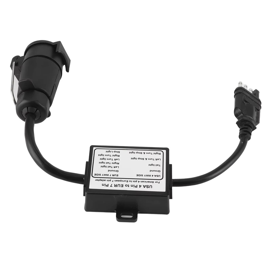 KKMOON Lichtkonverter Adapter von USA 4-polig auf EUR 7-polig in Schwarz zur Trennung von Stop- und Bremssignal - Bild 4