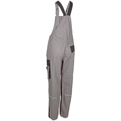 safety and more Latzhose EXTREME in Grau/Schwarz mit Reflexstreifen, Größe M, Polyester-Baumwoll-Gemisch - Bild 2