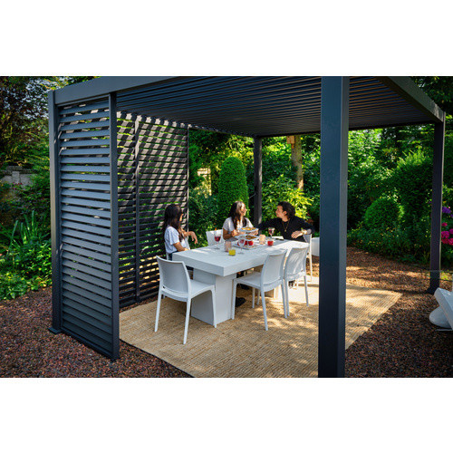 Mr. GARDENER Pergola-Lamellenwand aus Aluminium in Anthrazit und Grau, Höhe: 236 cm - Bild 4