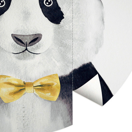 K&L Wall Art Runde Vliestapete Pandabär Panda Teddy Bär, mehrfarbig, matt, B/H: 153 x 140 cm - Bild 2