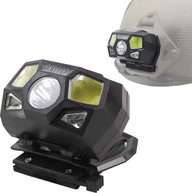 BOOIU Taktische FAST MICH Helm Lampe mit NVG-Montage, USB-ladbar und wasserdicht, Schwarz - Bild 1