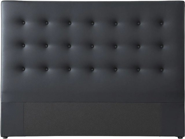 Vente-unique Bettkopfteil Francesco gepolstertes Kunstleder Schwarz Breite: 184,5 cm - Bild 1