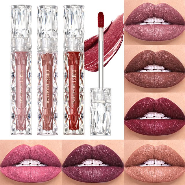 QIBEST Diamond Liquid Lipstick, lila, matt, Glitzer - Bild 1