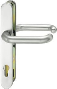 FSB PT-Drückergarnitur VK8 06 7816 aus Edelstahl in Silber mit Langschaft oval F69 - Bild 1