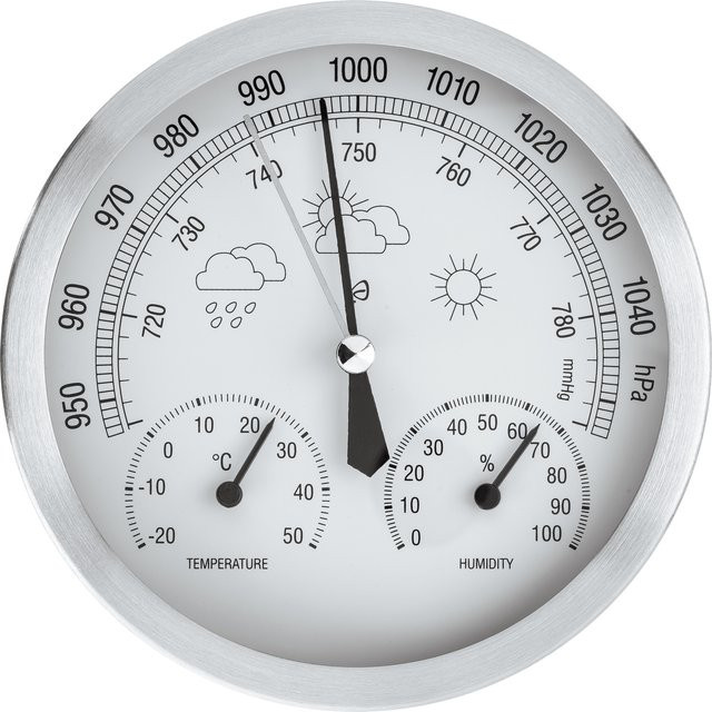 AURIOL Analoge Wetterstation in Weiß oder Schwarz, Durchmesser: 13 cm - Bild 1