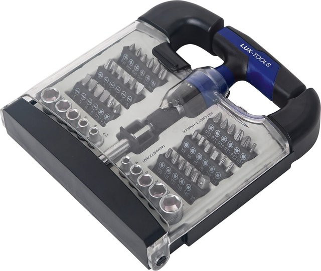 LUX-TOOLS 48-teiliges T-Griff Ratschen-Set aus Chrom-Vanadium in 1/4 Zoll - Bild 1