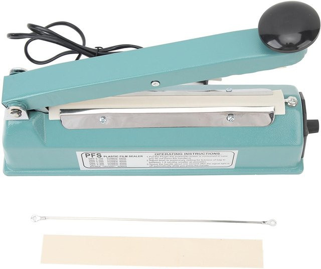 Aimo Manuelle Heißsiegelmaschine aus Metall in Türkis für Plastiktüten und Aluminium - Bild 1