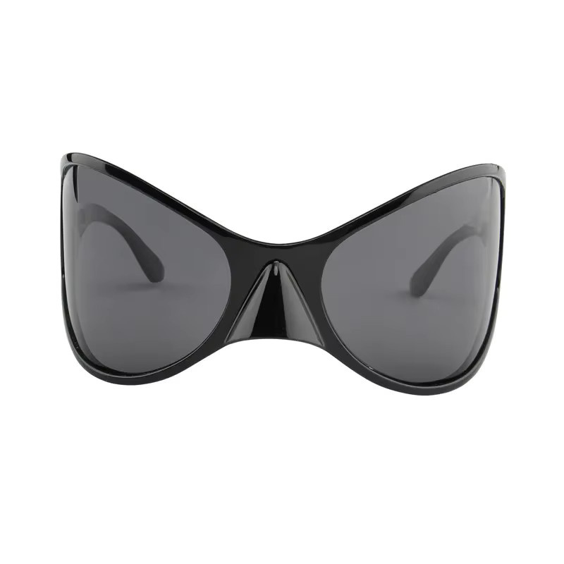 Kenbo Y2k Oversize Sonnenbrille, Vollrand, Schwarz Silber, Unisex, polarisiert - Bild 3