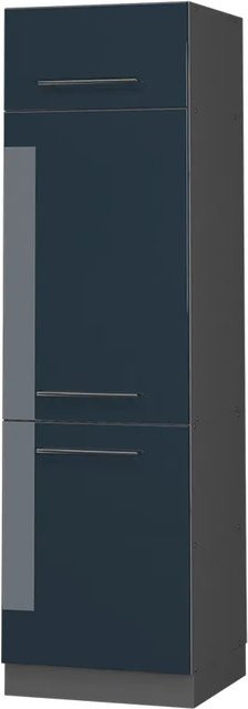 Vicco Kühlumbauschrank Fame-Line in Anthrazit und Dunkelblau Hochglanz, Breite: 60 cm - Bild 2