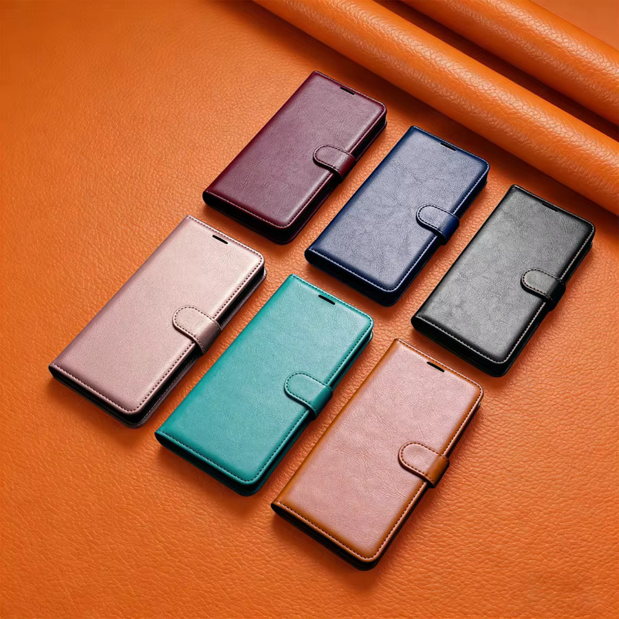 Lederne Brieftaschenhülle mit Kartenfach und Magnetverschluss für Xiaomi Poco X8 Pro C85 X7 C75 M8 M7 Pro C65 X6 Redmi 15C Note 15 Pro+ in Schwarz - Bild 4