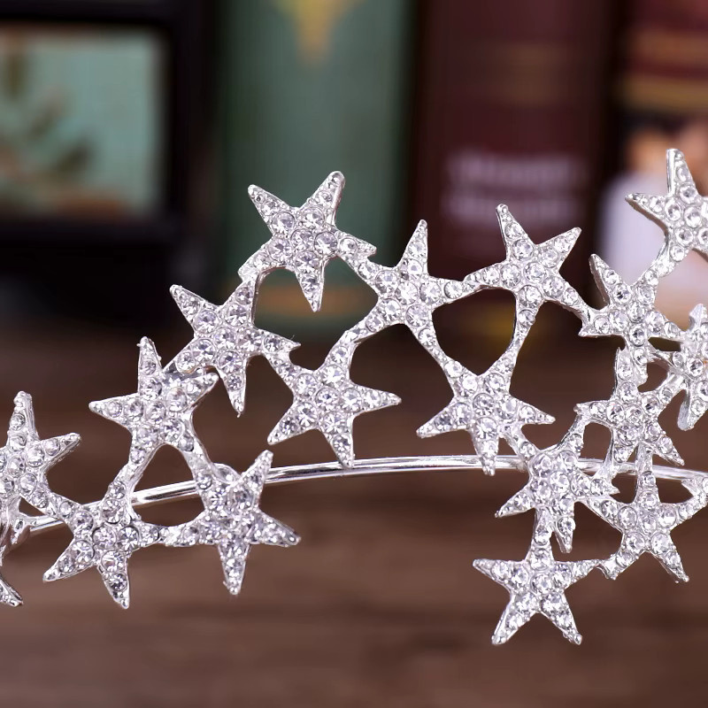 Handa made Diadem, Kristall, Roségold, Silber, Hochzeit - Bild 2