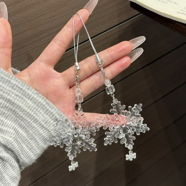 Velishy Schlüsselanhänger, Schneeflocken-Weihnachtsbaum, Unisex - Bild 1