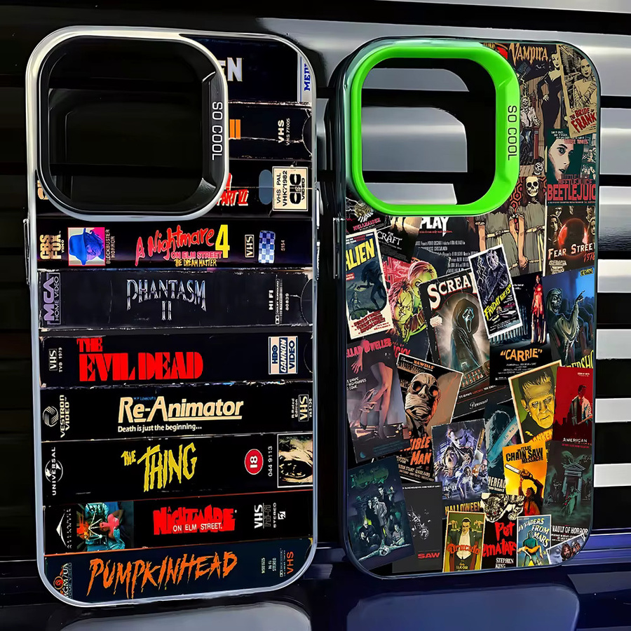 Potdemiel Handyhülle mit Top 10 Horrorfilm-Design für iPhone, matte Rückseite, Multicolor - Bild 2