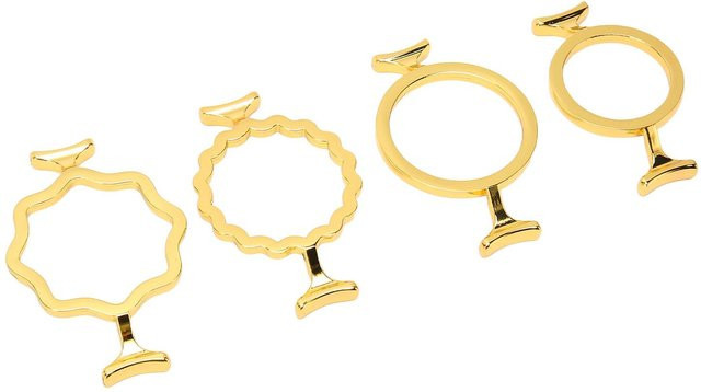GoolRC Wachssiegelstempel-Set aus Zinklegierung in Gold und Beige, 4 Stück verschiedene Stile - Bild 1