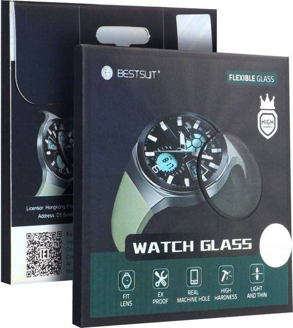 Bestsuit Schutzfolie für Samsung Galaxy Watch Ultra, flexibles Glas, schwarz - Bild 1