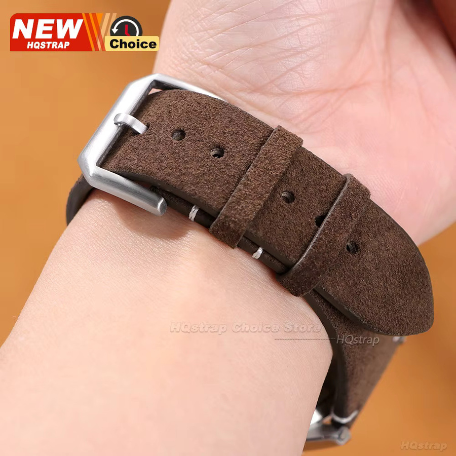 HQstrap Uhrenarmband Leder, Wildleder, 20mm 22mm, Unisex - Bild 3