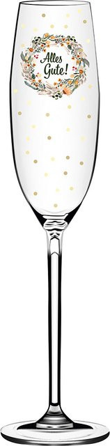 Sektglas Alles Gute von St. Benno Verlag, transparent, gepunktet - Bild 1