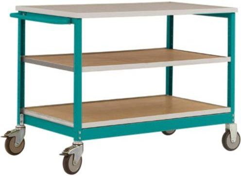 Manuflex MW2002.5021 Werkbank-Mobil aus Stahl und Holz in Blau, B/T/H: 113,5 x 78,0 x 59,0 cm - Bild 1