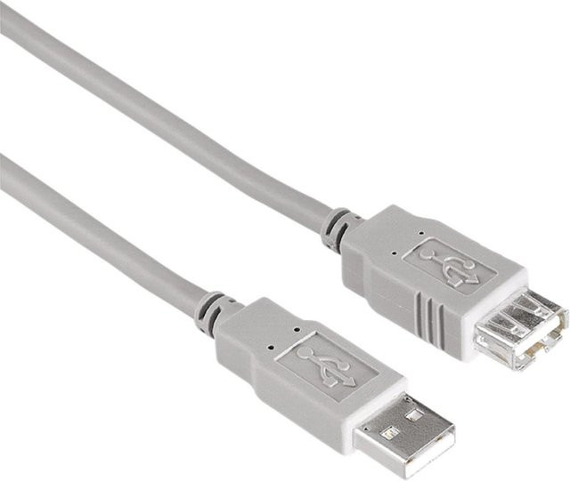 Hama USB 2.0 Verlängerungskabel USB-A in Grau, Länge: 1,50 m - Bild 1