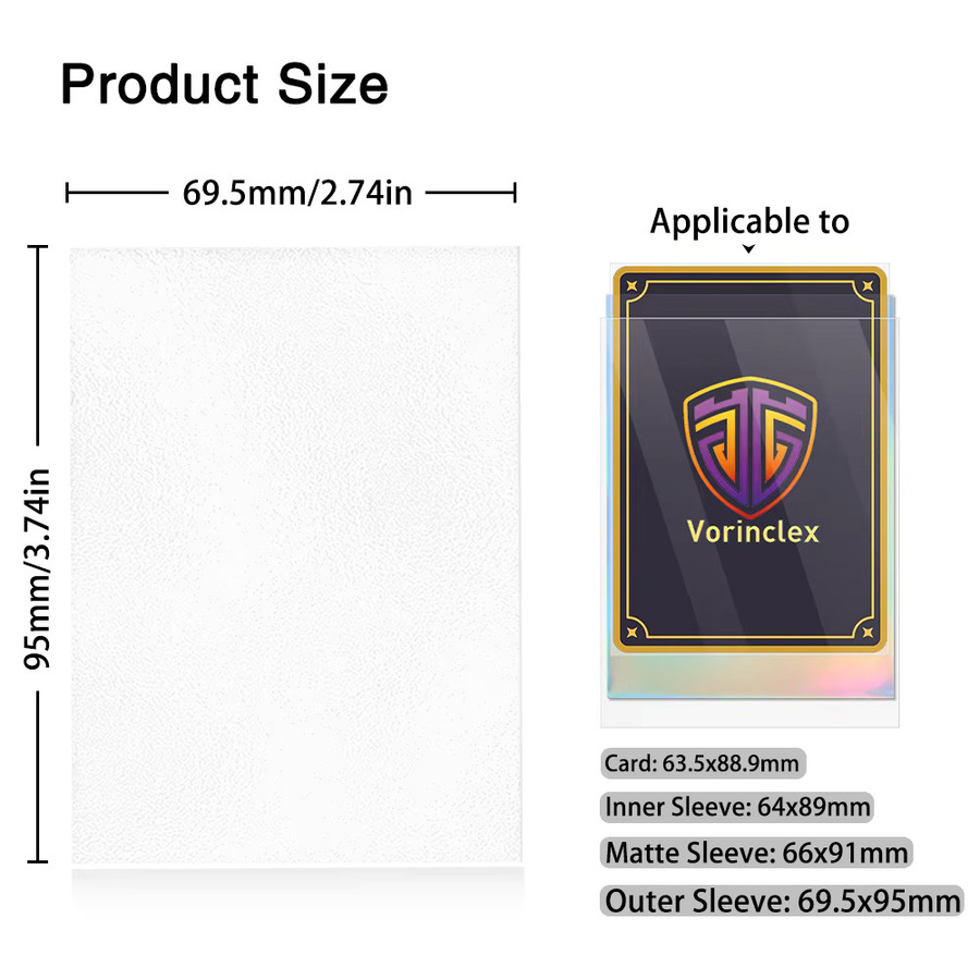 Vorinclex Outer Dragon Shield Kartenhüllen, 100 Stück, Matte Transparente TCG Standardgröße Hüllen - Bild 4
