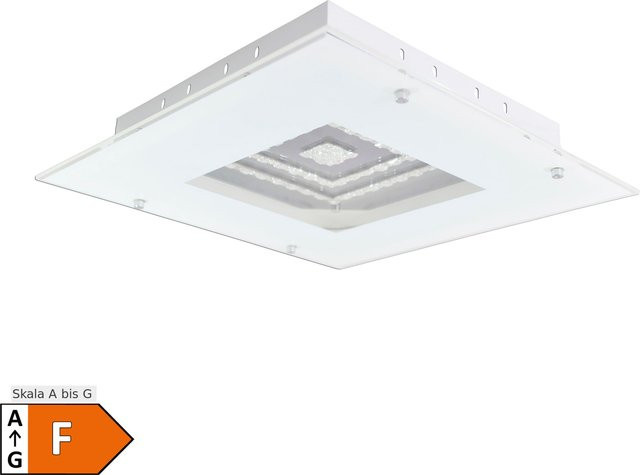 Näve Deckenleuchte BANGKOK in Weiß aus Metall und Glas, Durchmesser: 40 cm - Bild 1