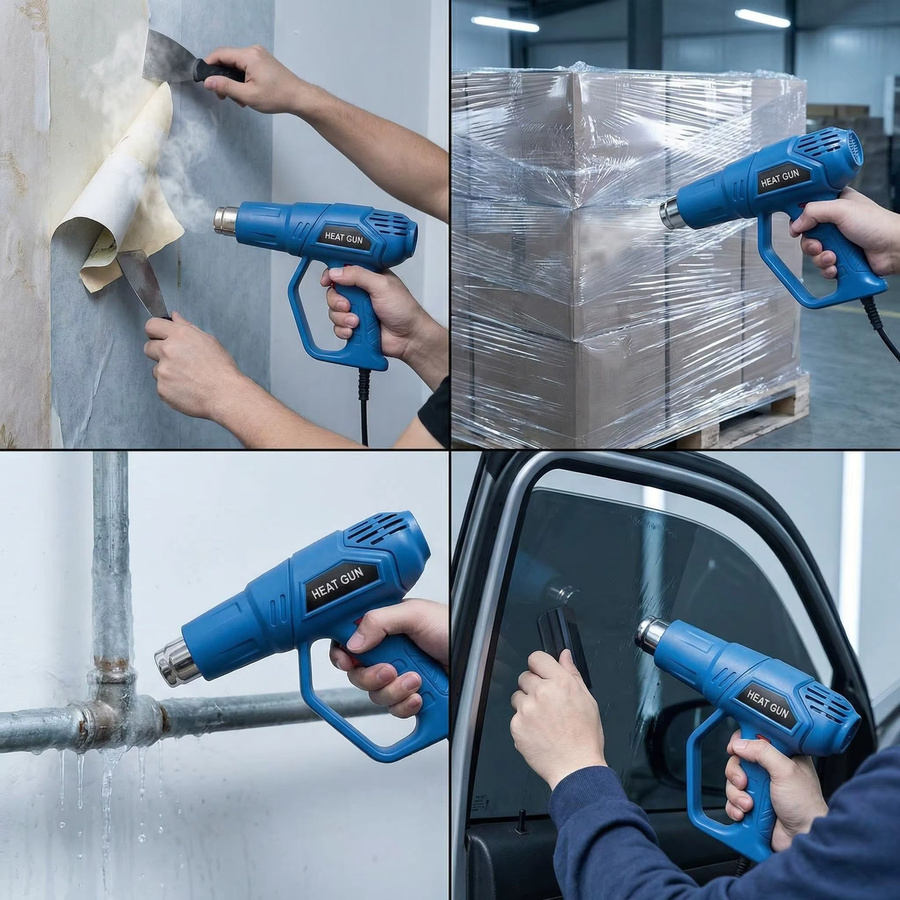 Heißluftpistole von loftylife in Blau für DIY-Projekte wie Kerzenherstellung, Wachsschmelzen und Schrumpffolien zum Basteln und Prägen - Bild 5