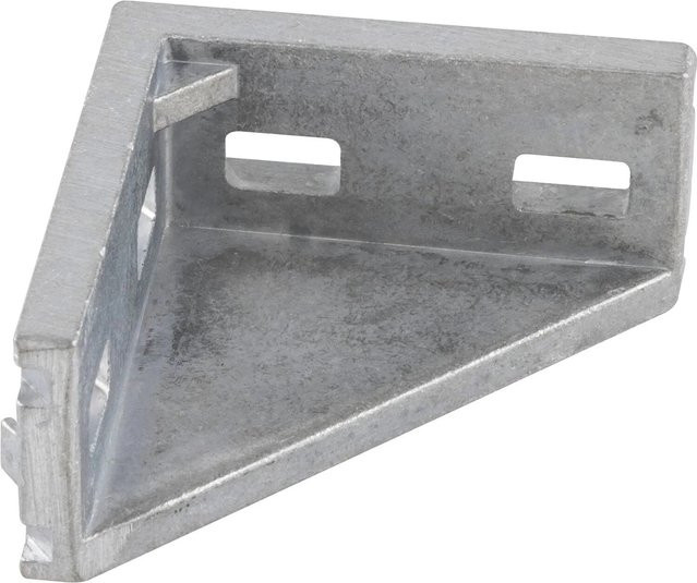 Fath Aluwinkel Profilverbinder Nut-6 aus Aluminium, Farbe: Silber, B/T/H: 57 x 57 x 28 mm, 10 Stück - Bild 1