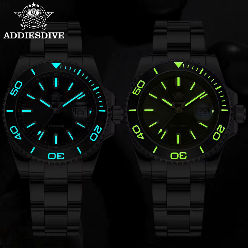 ADDIESDIVE Armbanduhr, Quarz, Edelstahl, Keramik Lünette, 41 mm, Herren - Bild 6