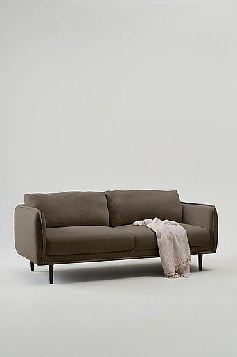 Jotex NELSON Sofa 2-Sitzer in Braun mit Stoffbezug und abnehmbaren Bezügen - Bild 1