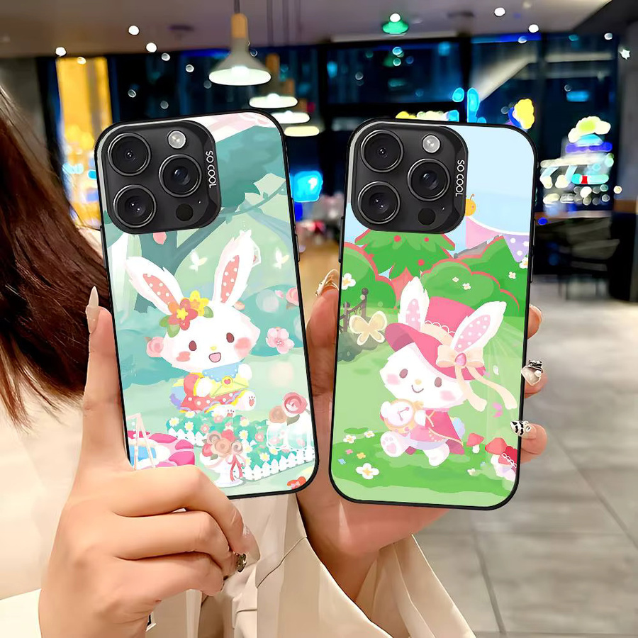 Mesuca Kawaii W-Wish Me M-Mell Handyhülle für iPhone 11 bis iPhone 17 Pro Max Plus, stoßfeste Rückseite, Farbe Silber/Multicolor - Bild 2