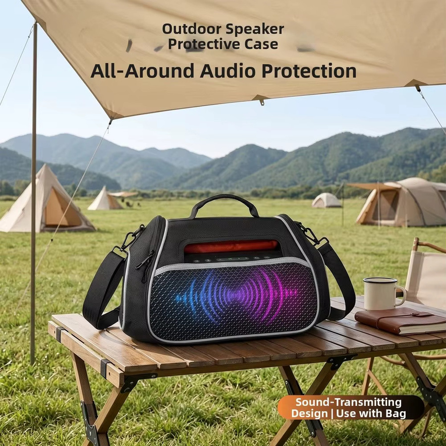 Soundcore Boom2 Plus Tragetasche, stoßfeste EVA-Hartschalen-Schutztasche mit verstellbarem Riemen, Schwarz - Bild 2