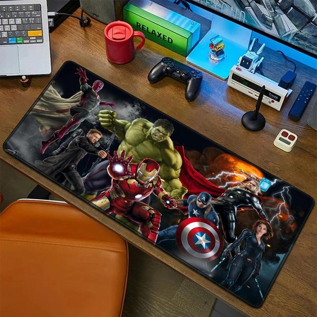 Marvel Avengers Gaming Mauspad XXL aus Gummi in Schwarz und Multicolour für Laptop und Computer - Bild 1