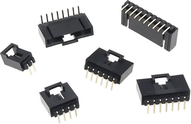 TJC8 Dupont-Stecker MX2.54 einreihig mit Verriegelungsschnalle, 2,54 mm, rechtwinklig oder gerade/gebogen, Farbe: Schwarz - Bild 1