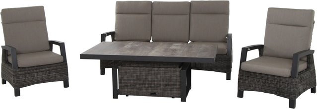 Siena Garden Gartentisch Corido Rechteckig in Holzkohlegrau aus Aluminium und Keramik B: 167 cm, T: 99 cm - Bild 1