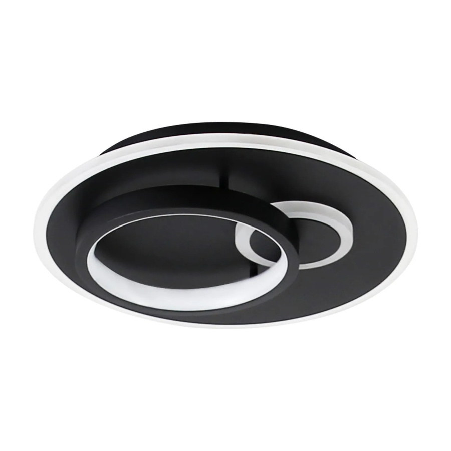 NETTLIFE LED Deckenleuchte aus Metall in Schwarz, dimmbar mit Fernbedienung, Durchmesser: 31 cm - Bild 2