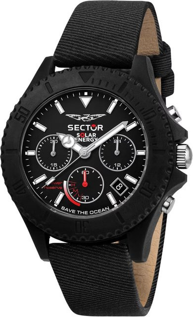 Sector Chronograph, Quarz, Kunststoff, 44 mm, Herren, Schwarz - Bild 1
