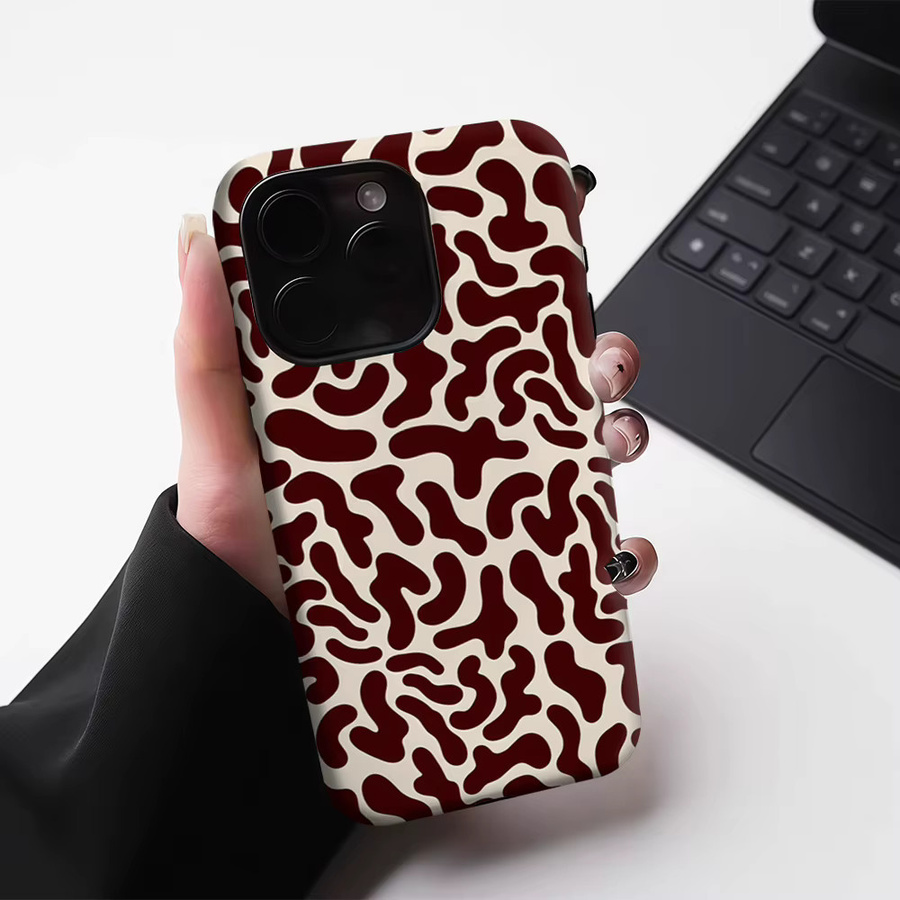 Robuste Handyhülle mit Kuh-Druckmuster von Potdemiel für iPhone 17 16 15 14 13 Pro Max Plus, magnetisch, mehrfarbig - Bild 5