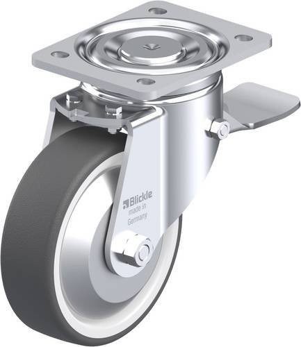 Blickle Lenkrolle LH-POTH 150G-ST-FA mit Feststeller in Silber, Rad-Durchmesser: 15 cm, Tragfähigkeit: 500 kg - Bild 1