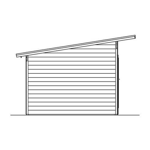 Skan Holz Gartenhaus Ostende in Natur und Beige inklusive Fußboden B/H/T: 440 x 264 x 380 cm - Bild 4
