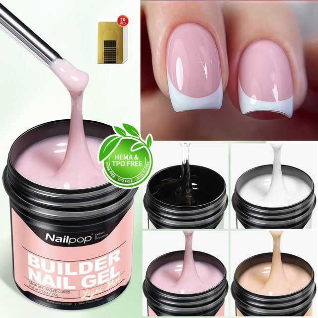 Nailpop Milky Smooth Builder Gel, 30/100 g, Glänzend - Bild 1