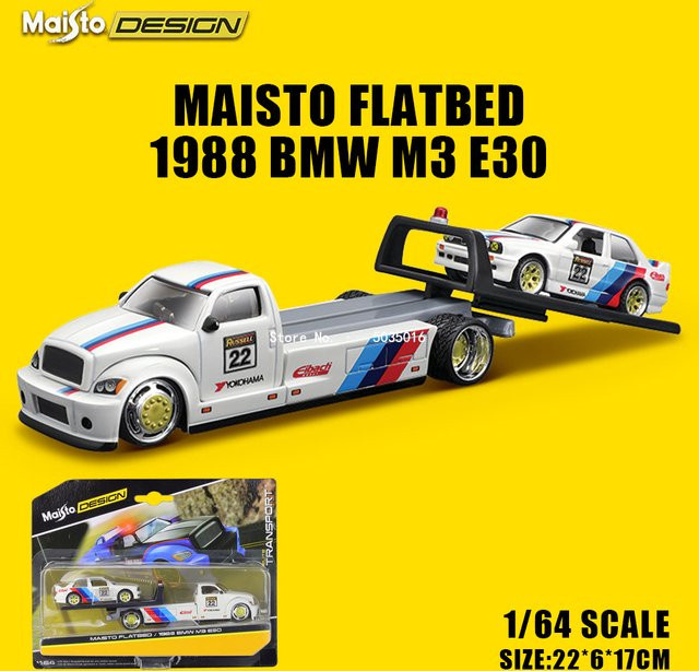 Maisto 1988 BMW M3 E30, Präzisionsmodellauto, 1:64, Metall - Bild 1