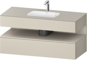 Duravit Einbauwaschtisch-Möbel-Set Qatego in Beige, B/T/H: 120 x 55 x 60 cm - Bild 1
