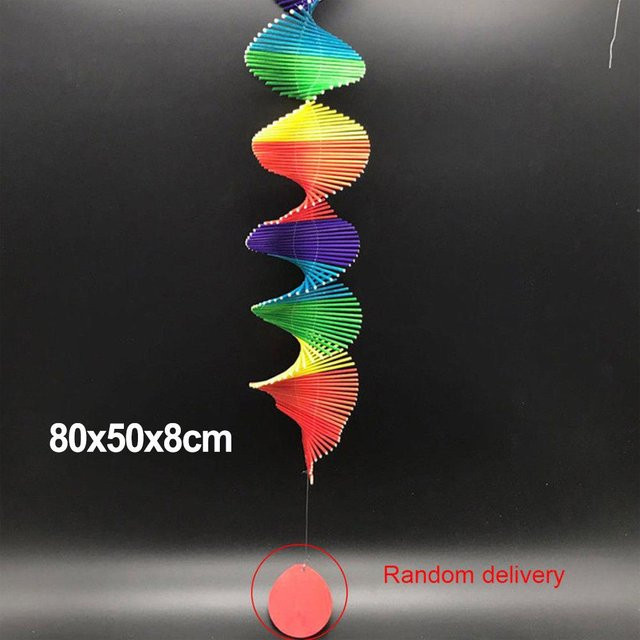 Regenbogen Wind Spinner Mobile als bunter Gartenwindspiel und Deko-Ornament für deinen Garten oder deine Party, mehrfarbig - Bild 1