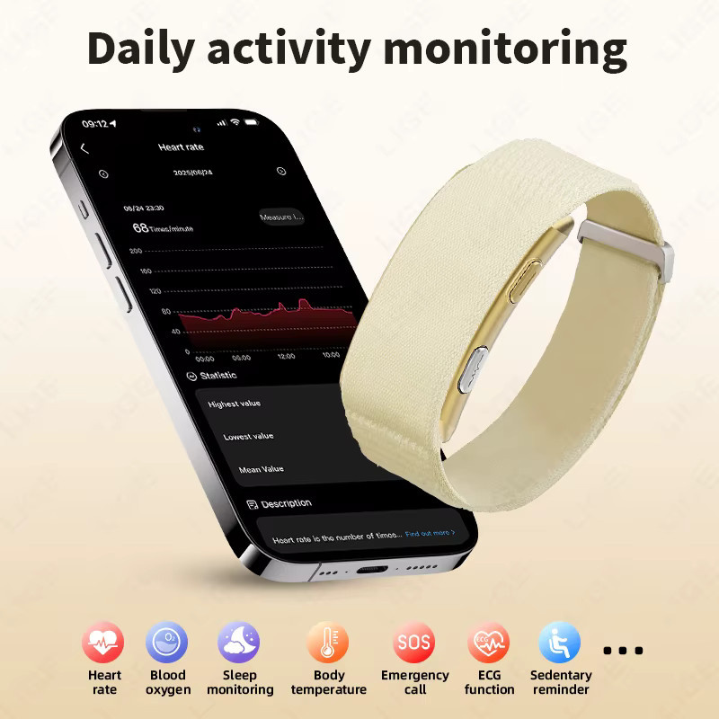 LIGE Smartwatch mit EKG und PPG Funktion, Fitness Armband für Männer und Frauen in Grau mit Gesundheitsüberwachung für Blutdruck, Körpertemperatur und Harnsäure - Bild 4