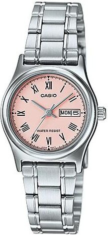 Casio Armbanduhr, Quarz, Edelstahl, pinkes Zifferblatt, Damen - Bild 1