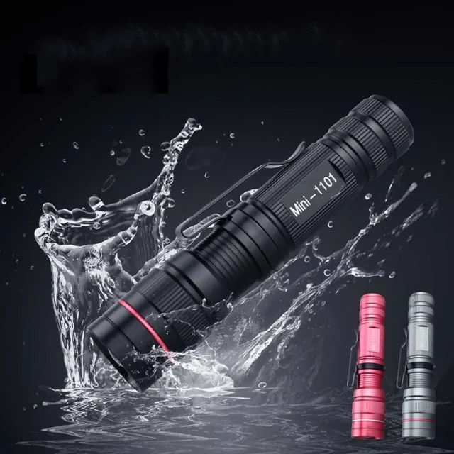 Mini-LED-Taschenlampe Q5 mit 3 Modi, wasserdicht und AA-Batterie für Camping, Wandern und Notbeleuchtung - Bild 1